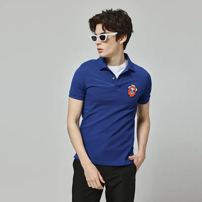 RARE Polo Shirts Men Blue-2