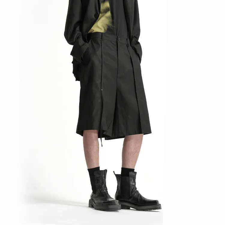 HUANXIANGZHE Casual Shorts Unisex Black-2