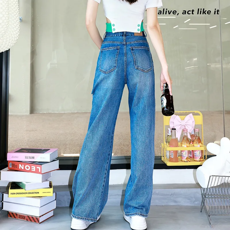 MacyMccoy Wide Leg Jeans Women's Blue-3