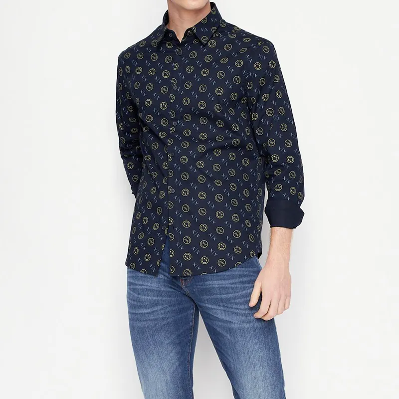 ARMANI EXCHANGE Shirt Men's Marine Blue-2