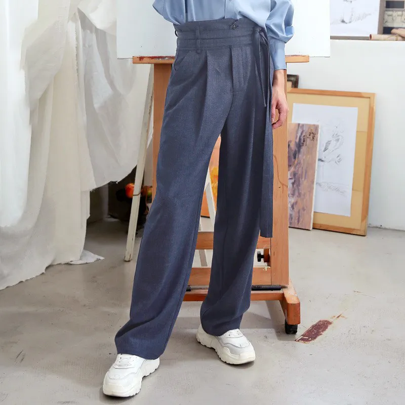 VALLEYOUTH Casual Pants Unisex Dark Blue Gray-2