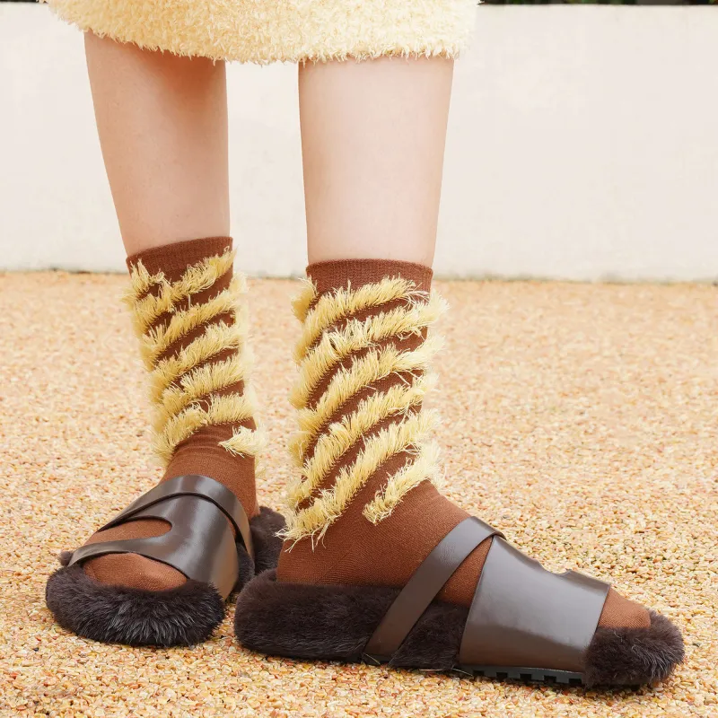 TOOCI Unisex Mid Calf Socks-5