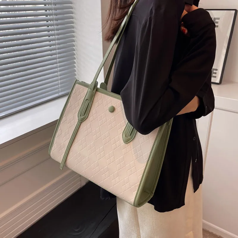 JANE KLAIN Pu Shoulder Bag Women's Pink/Green/Khaki-1