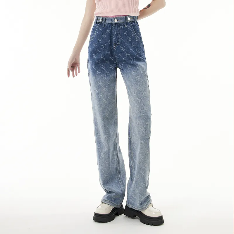 QYPRF Jeans Women's Blue-2