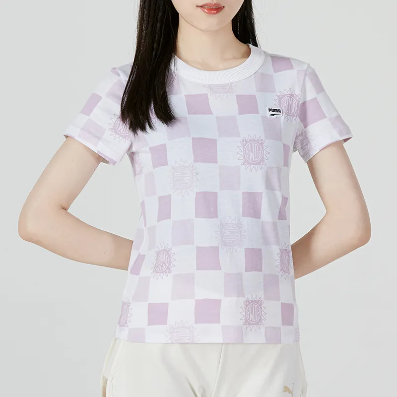 PUMA T Shirt Women's Light Purple-2
