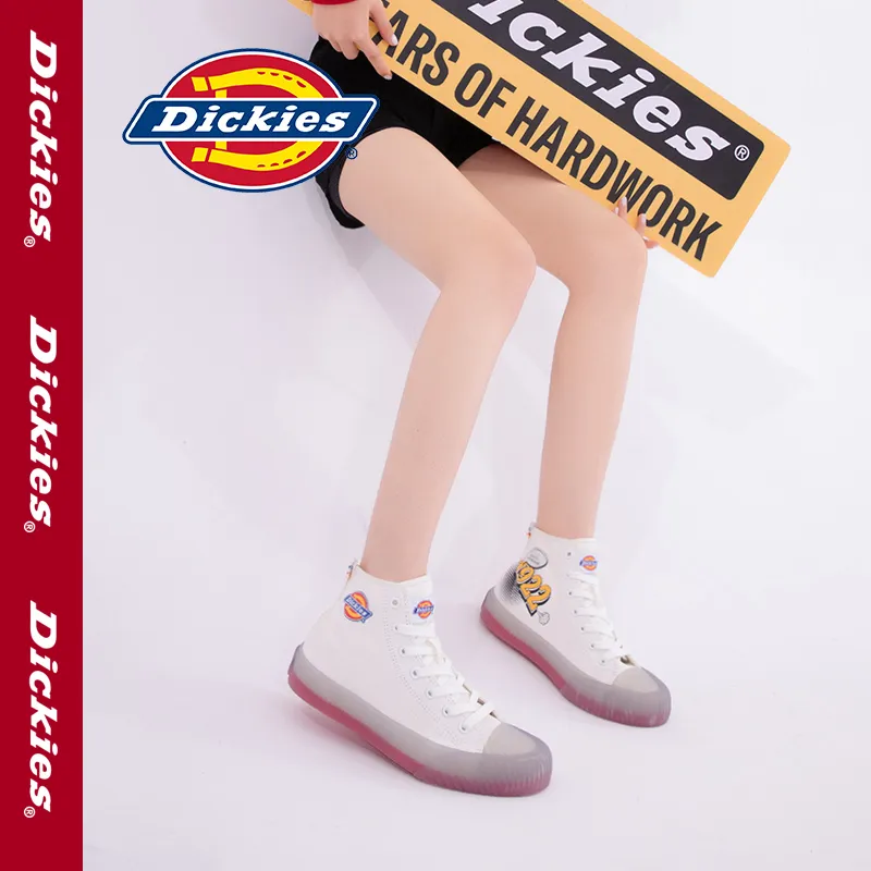 Dickies Canvas Shoes Women's High-Top White-7
