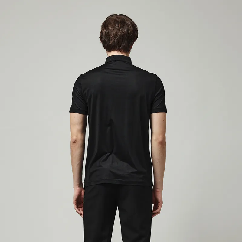 RARE Short Sleeved T Shirts Polo Shirt Men's Black-5