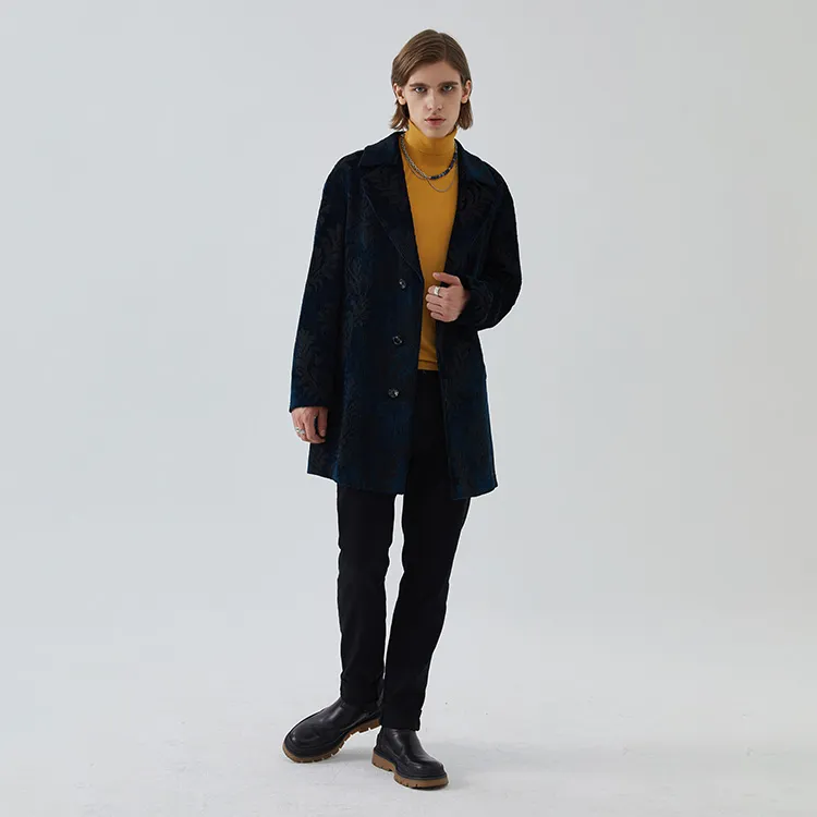 DAVID NAMAN Coats Men Aqua Blue-2
