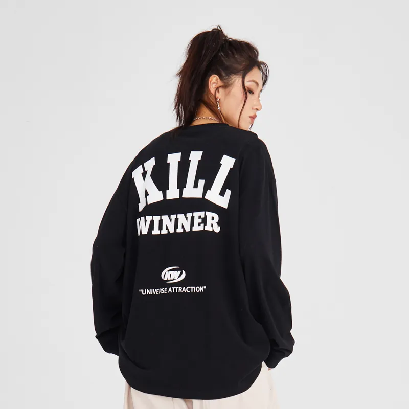 KILLWINNER Straight Long Sleeved T Shirt Unisex-2