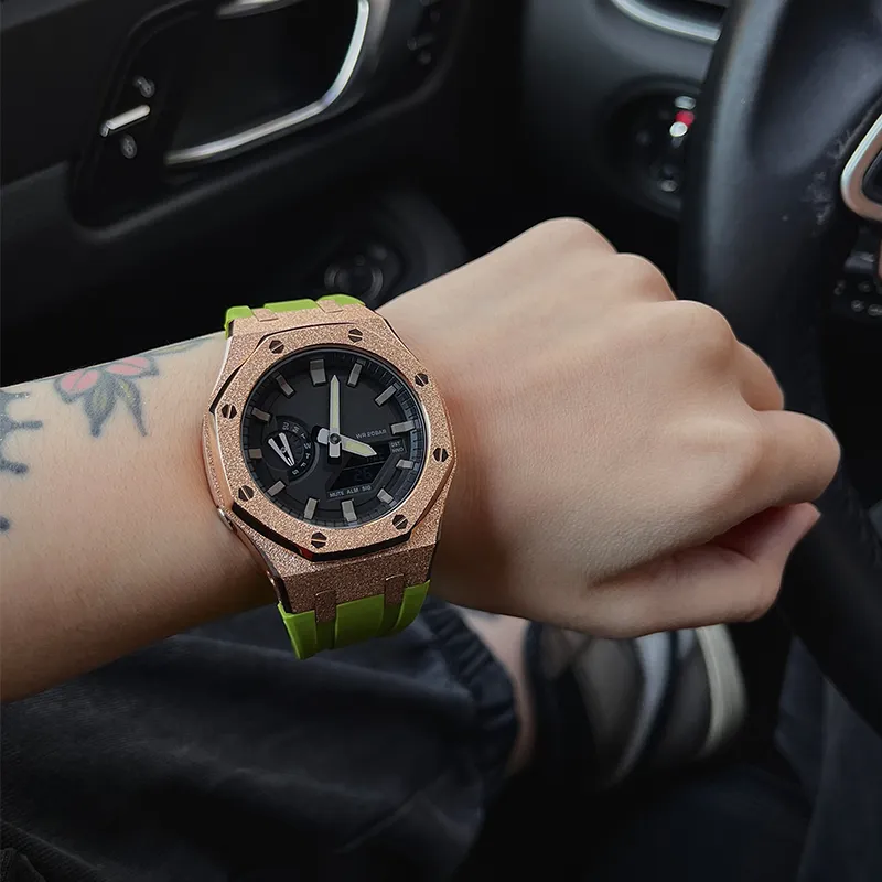 Vencrew Unisex Frost Gold Collection Watch Cases-3