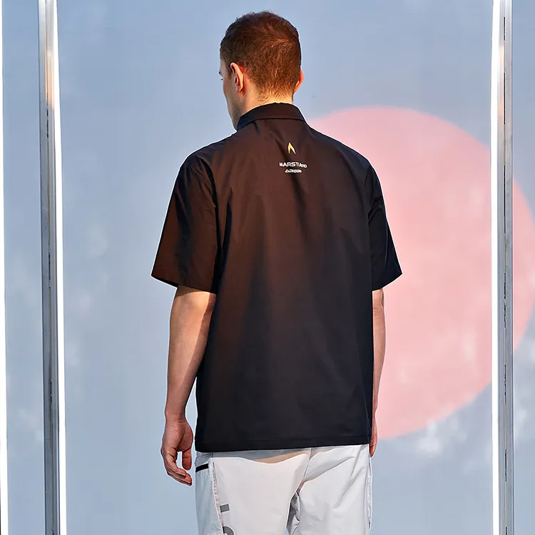 Kappa Polo Collar Fitted Straight Short-Sleeved Polo Shirt Men's Black-3