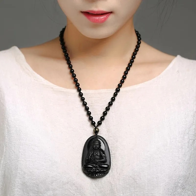 HOLLY RYAN Obsidian New Chinese Style Eight Guardian Gods Necklace Unisex-7