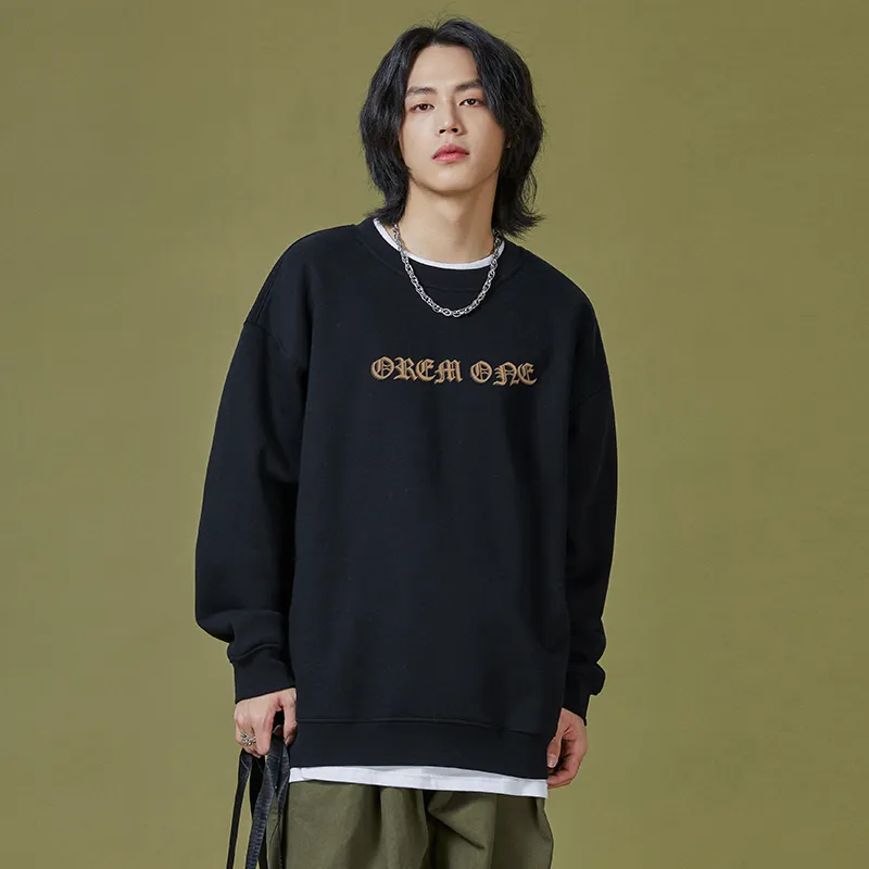 OREM ONE Crew Neck Loose Fit Sweatshirt Fall Unisex-33