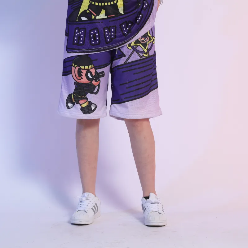 FireMonkey Basketball Shorts Unisex Purple-4