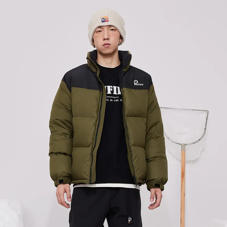 Penfield Hooded Loose Fit Long-Sleeved Down Jacket Unisex Olive Green-5