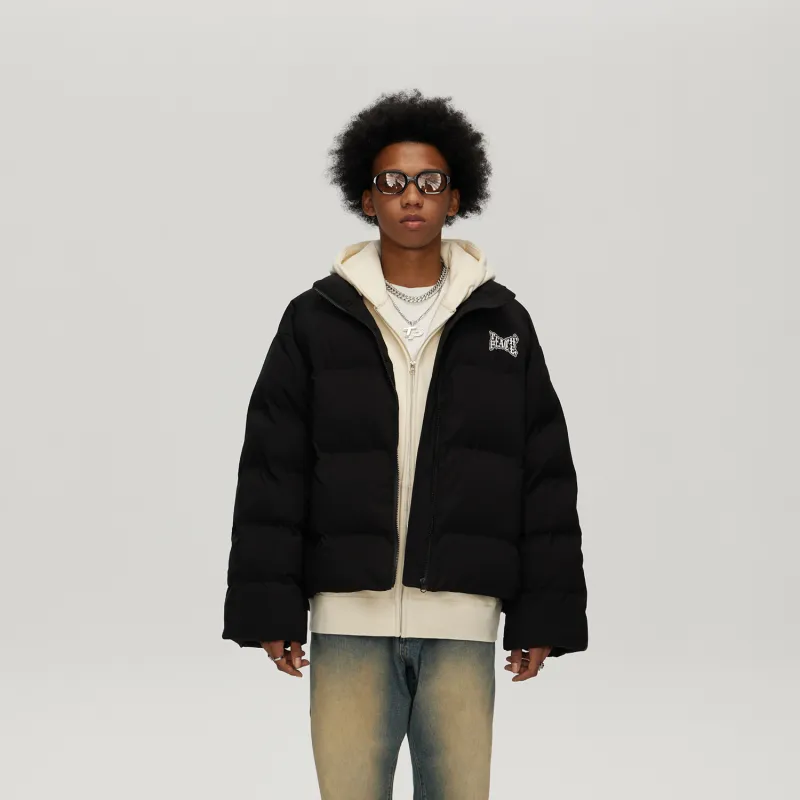 Teach Peace Puffer Jacket Unisex-2
