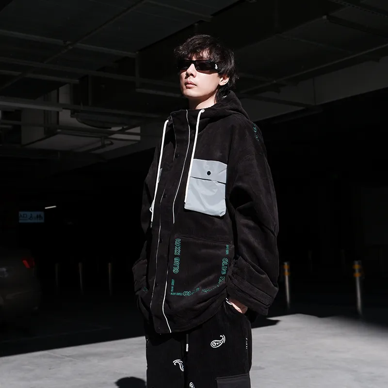 Clubxxhh Loose Fit Thickened Jacket Unisex Gray-5