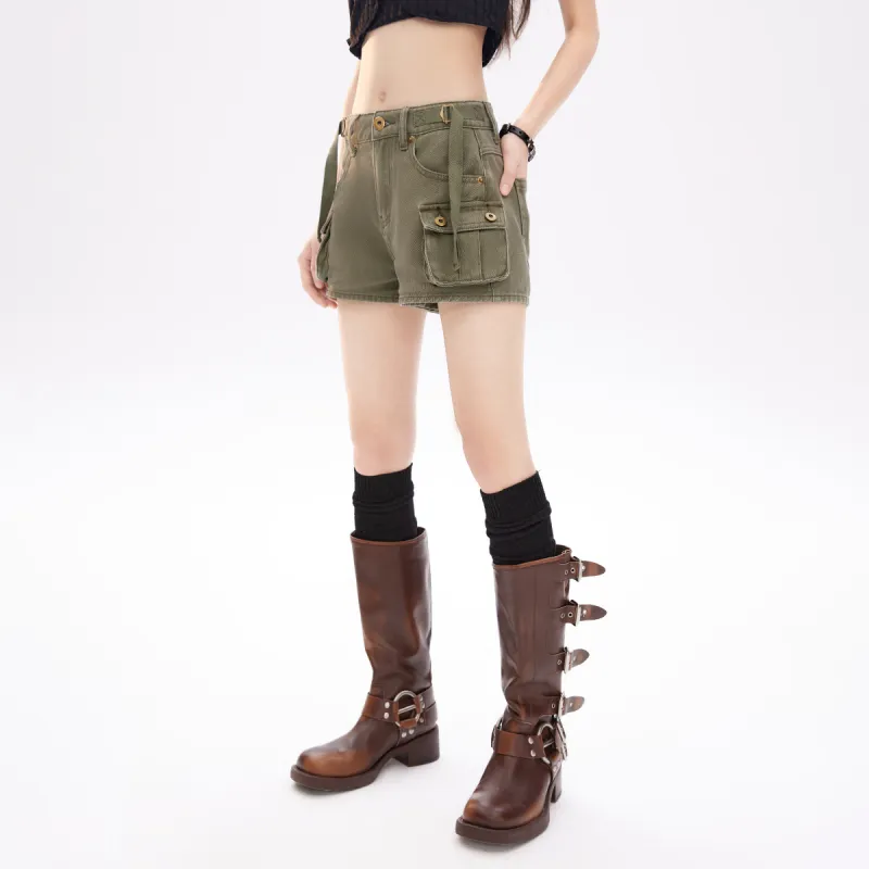 MEETLADY Denim Shorts Women's-10