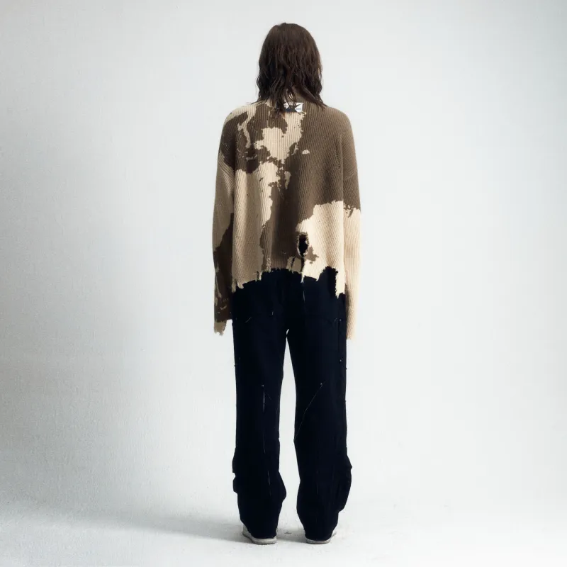 Createexploreexpandconquer Distressed-finish Sweater-8