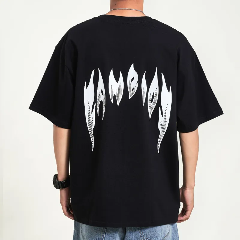 FANBIOU Fire-print Unisex T-shirt-7
