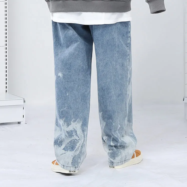 GENANX Straight Jeans Unisex Denim Blue-3