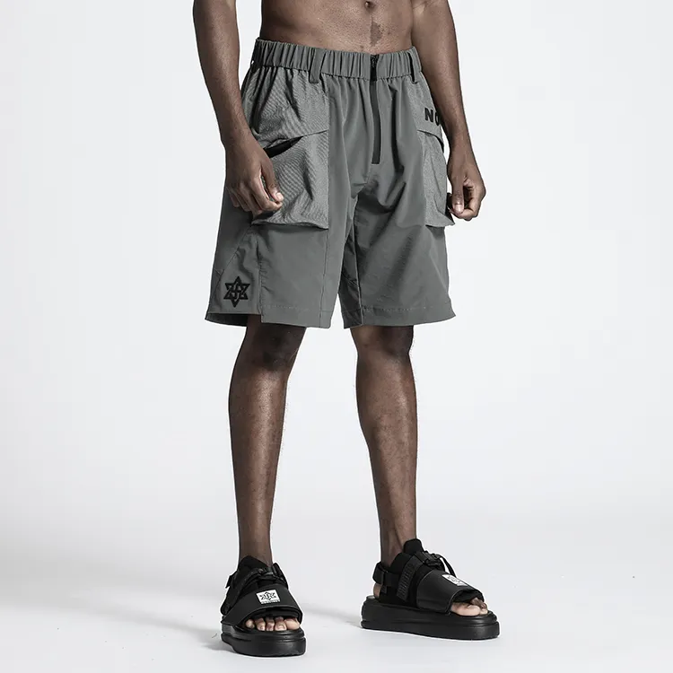 NORVINCY Straight Fit Loose Fit Solid Color Fitness Sports Shorts Unisex-9