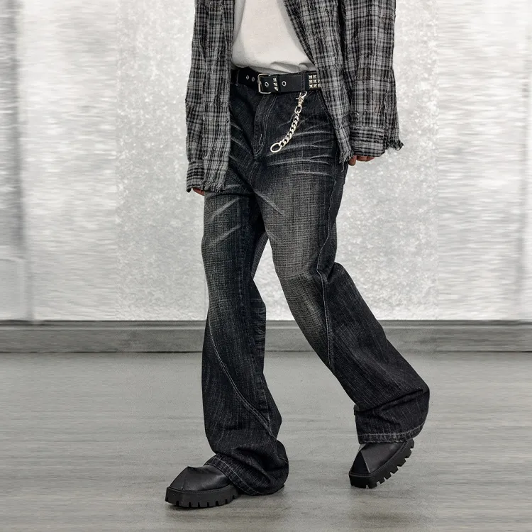 Moonwav X SENCE LA SENCE LA X MOONWAV Jeans Men Charcoal Black-3