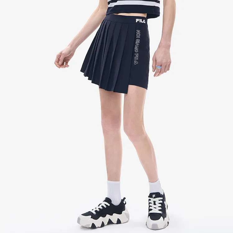 FILA FUSION Casual Short Skirts Women's Pitch Black-4