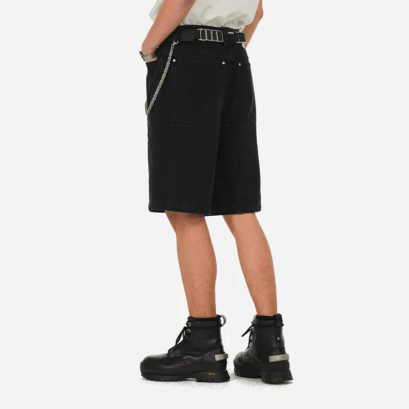 C2H4 R007 'Genesis' Denim Shorts Men Black-3