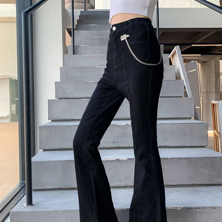 MacyMccoy Flared Pants Jeans Women's Black-4