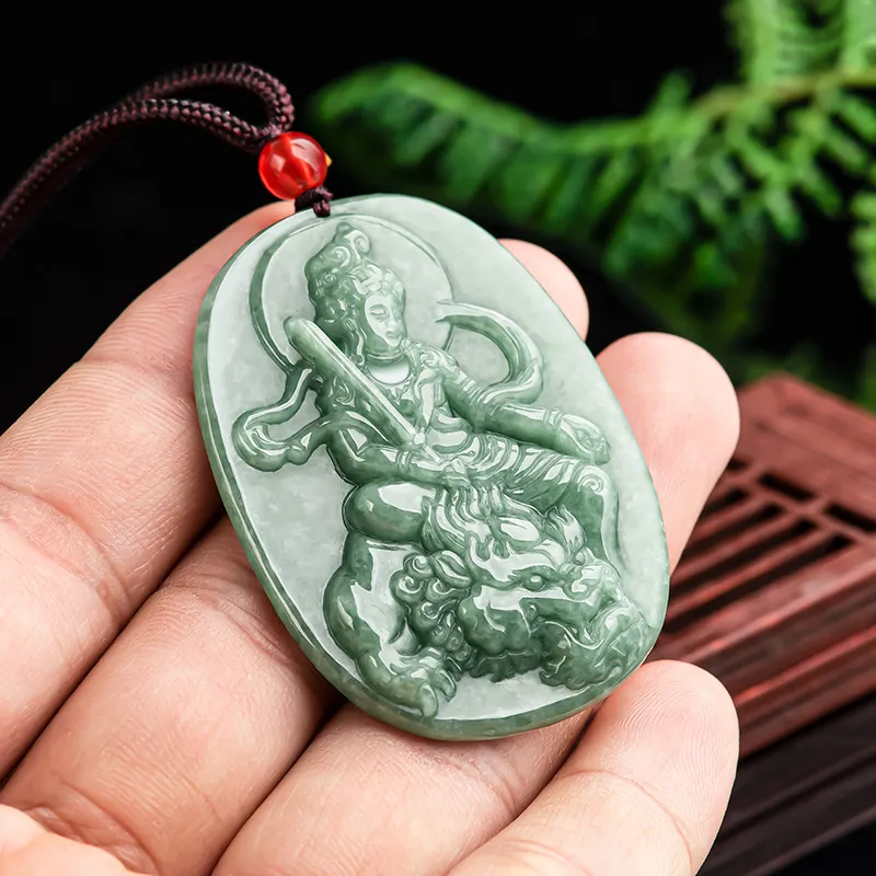 Qing Yi Jadeite Necklaces Unisex-2