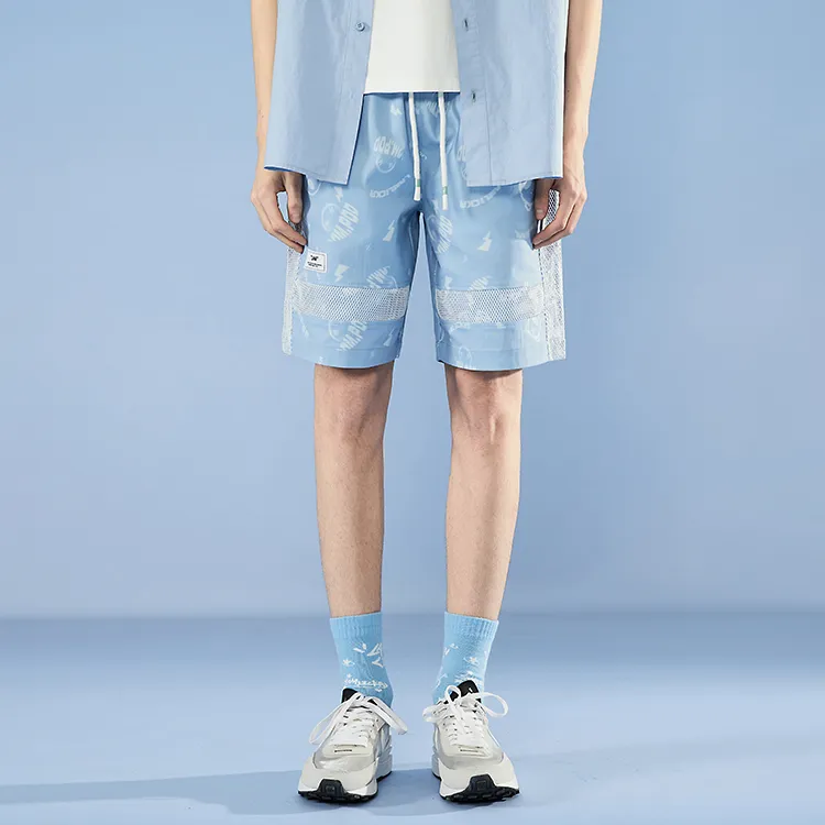 LAMLICKA Loose Fit Shorts Unisex Turquoise-3