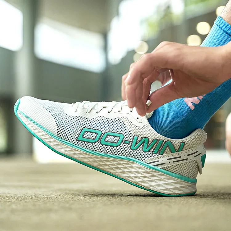 DO WIN Low Top Casual Running Shoes Unisex White Green-7