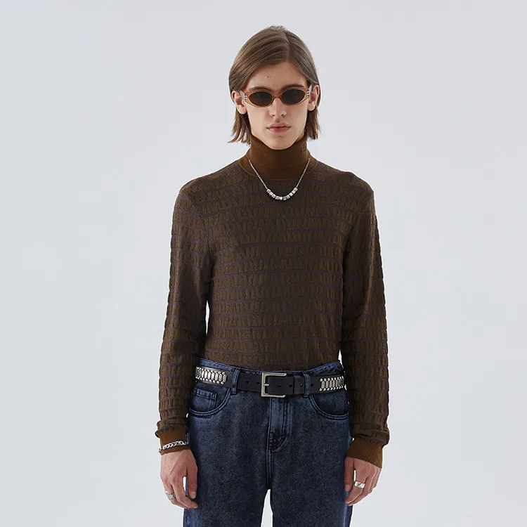 DAVID NAMAN Sweaters Men Camel-2