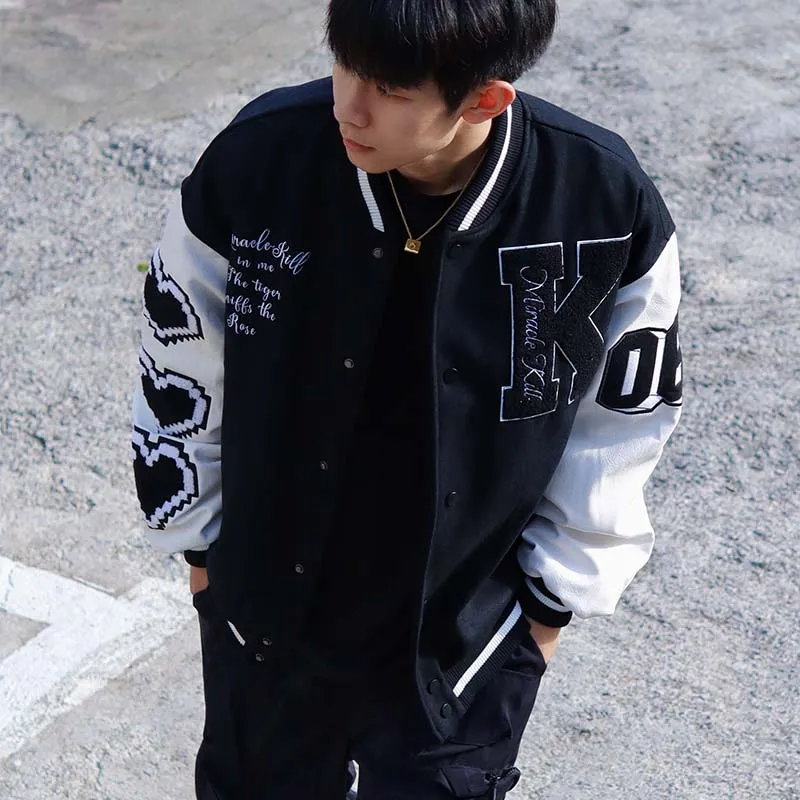 MIRACLE KILL Baseball Jacket Fall And Winter Unisex-19