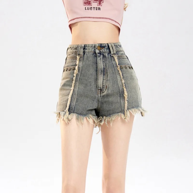 MEETLADY Denim Shorts Women's-10