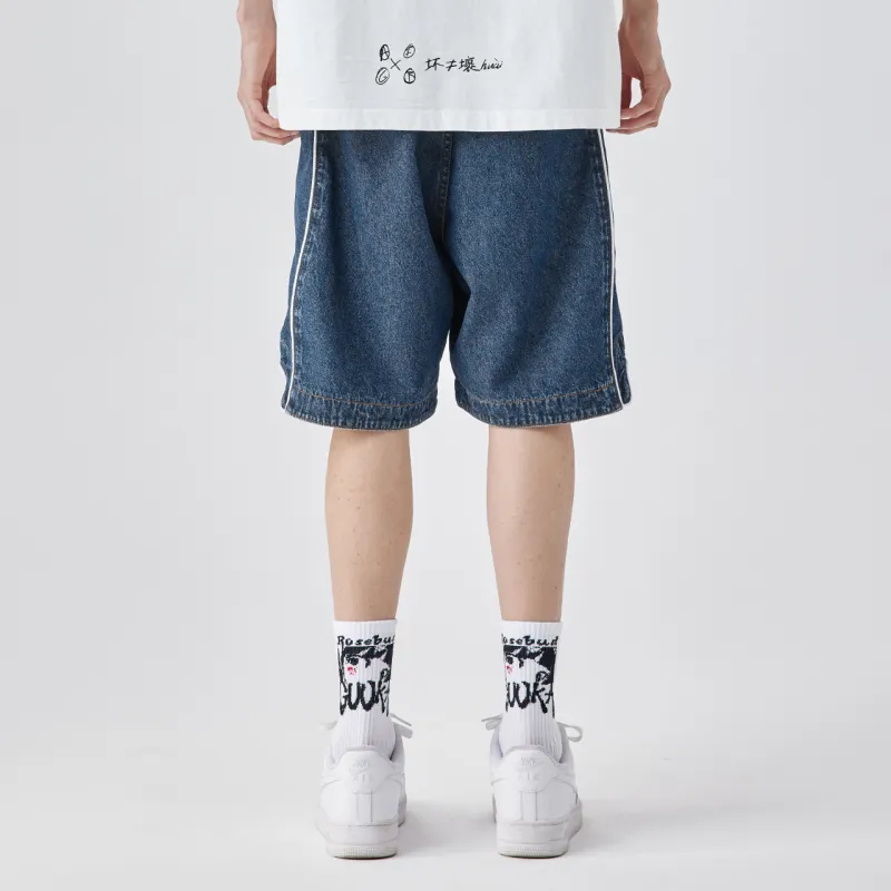 Guuka Denim Shorts Men Blue-5