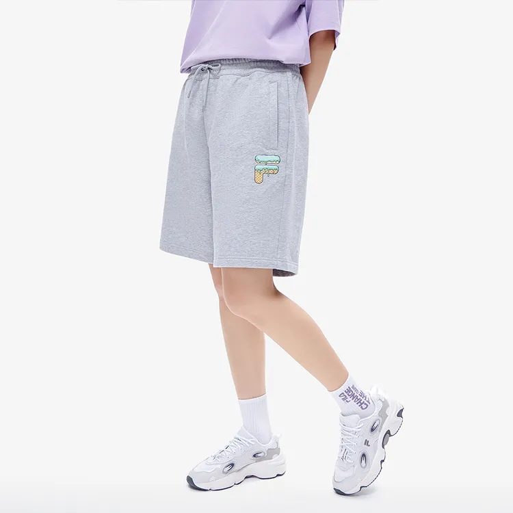 FILA FUSION ICECREAM Casual Shorts Unisex Cloud Gray Heather Gray-4