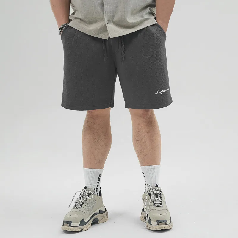 LUJIAMEN Casual Shorts Men Dark Gray-3