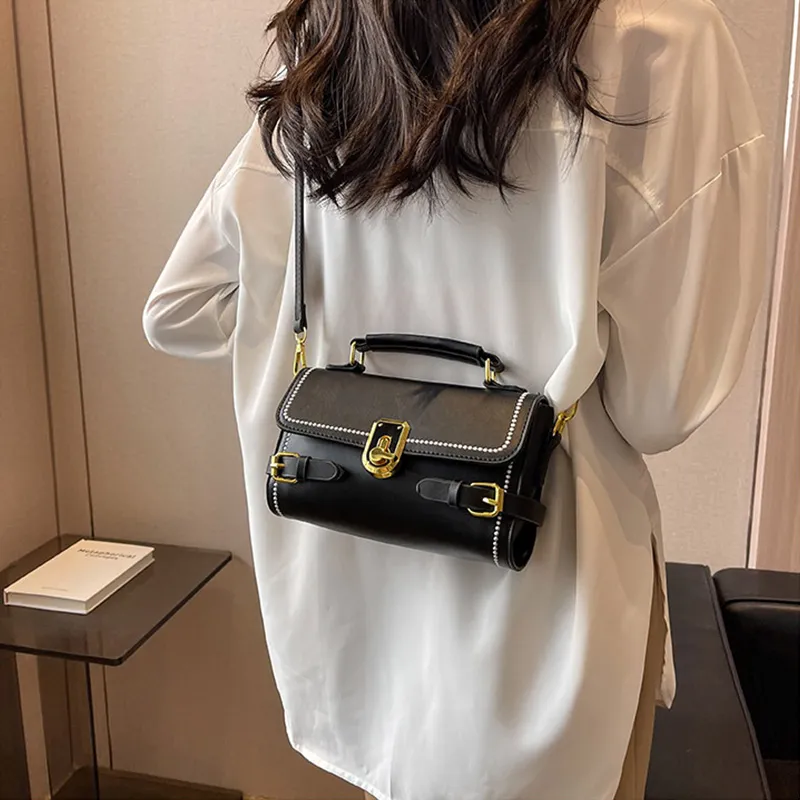 JANE KLAIN PU Small Square Bag Crossbody Handbag Small Size Women's White/Black-1