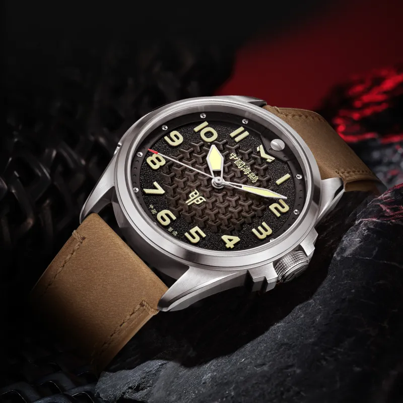 Sea Gull Automatic Mechanical Movement Genuine Leather Strap Watch Men's Watches Black Dial 819.27.6153-3