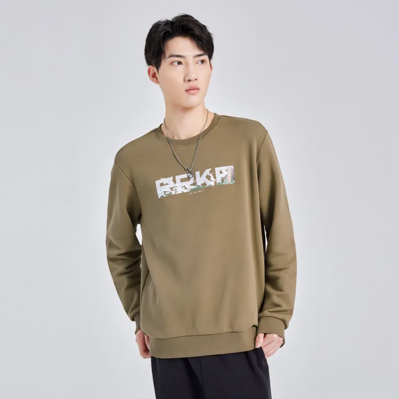 Erke Sweatshirts Men Latte Brown-3