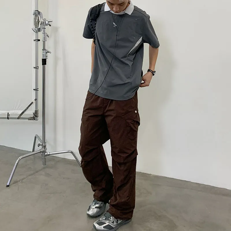 ROARINGWILD ARCH Cargo Pants Unisex Brown Red-3