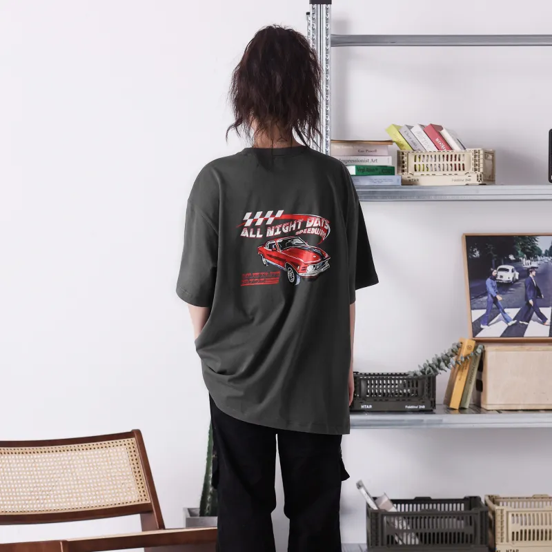 ALL NIGHT DAYS Heavyweight T Shirt Unisex-5