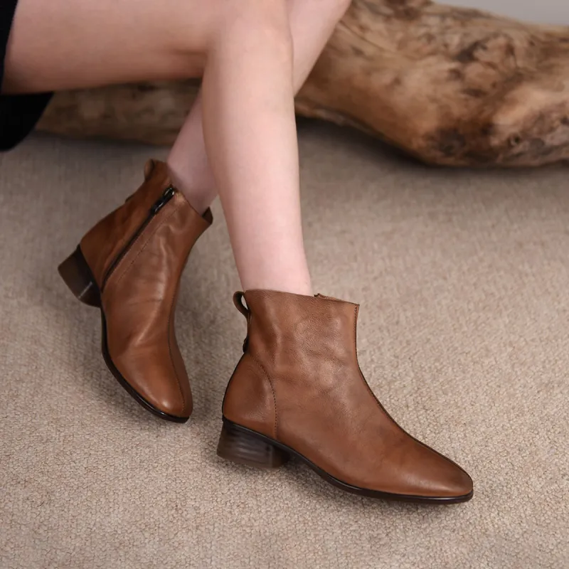 ARTMU Ankle Boots Women's Coffee/Camel-7