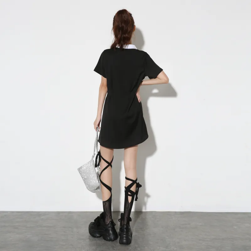 EIDOLON GRAIN Short Sleeved Dress Women's Black-2