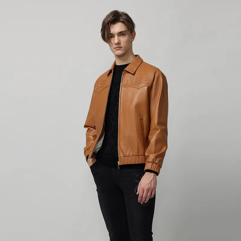 RARE Leather Jacket Men's Light Brown-5