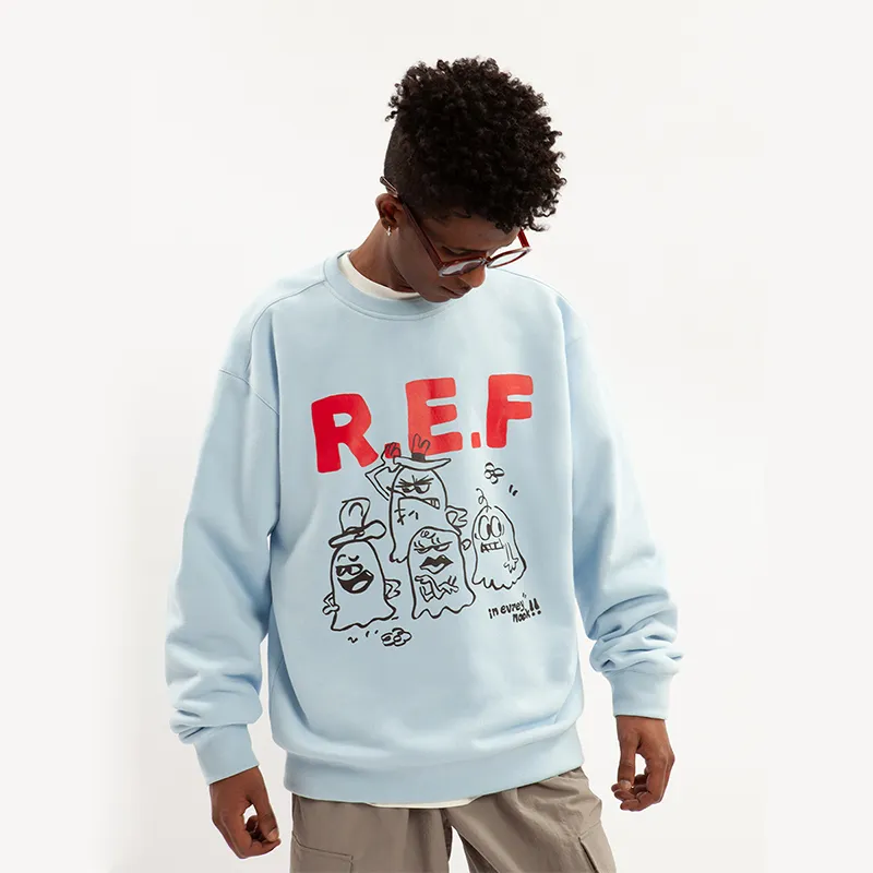 EMPTY REFERENCE Sweatshirts Unisex Blue-4