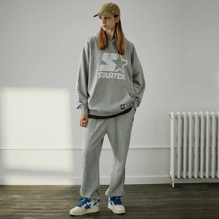 STARTER Sweatshirts Unisex New Light Heather Gray-5
