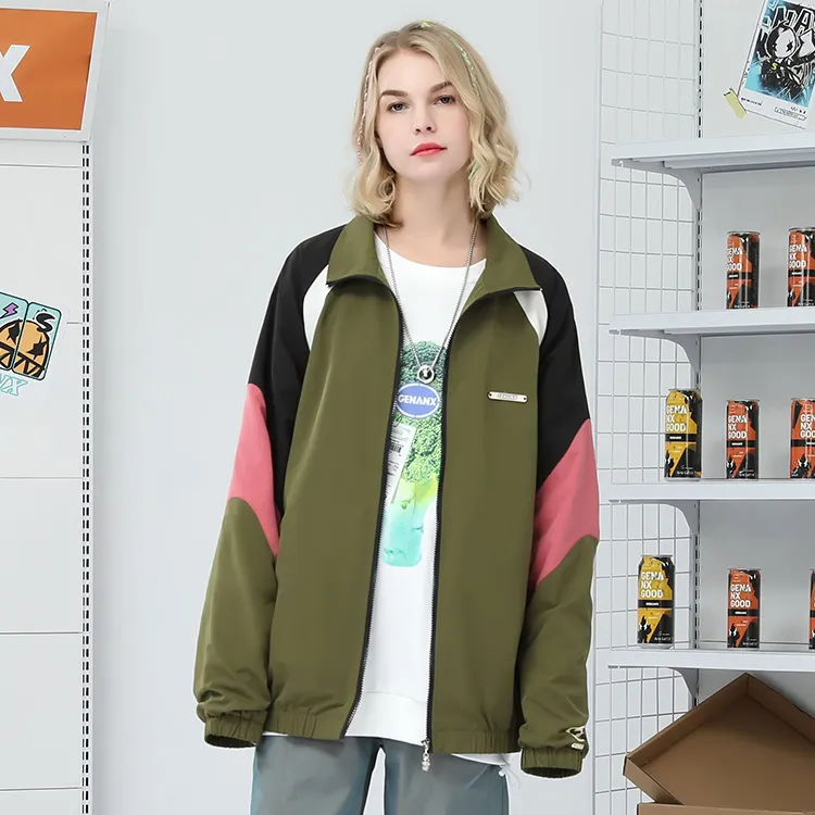 GENANX Loose Fit Jacket Unisex Army Green-3